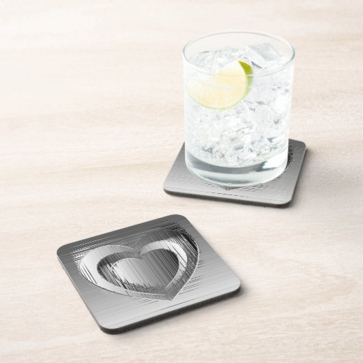 Chromherzen Getränkeuntersetzer (Rechte Seite)