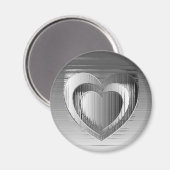 Chromherzen Magnet (Vorderseite/Rückseite)