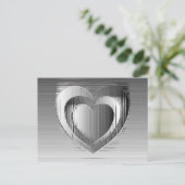 Chromherzen Postkarte (Stehend Vorderseite)