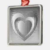 Chromherzen Silbernes Ornament (Links)