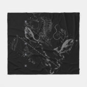 Chromieren Sie wie Fisch-Tierkreis-Zeichen auf Fleecedecke (Vorderseite (Horizontal))