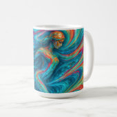 "Chromisca" - Fluid Enchantress Portrait Kaffeetasse (VorderseiteRechts)