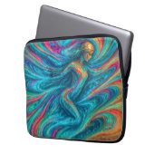 "Chromisca" - Fluid Enchantress Portrait Laptopschutzhülle (Vorderseite Links)
