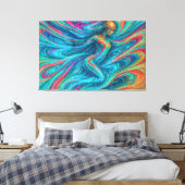 "Chromisca" - Fluid Enchantress Portrait Leinwanddruck (Insitu (Schlafzimmer))
