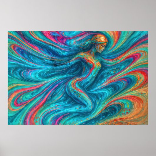 "Chromisca" - Fluid Enchantress Portrait Poster (Vorne)