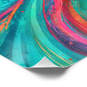 "Chromisca" - Fluid Enchantress Portrait Poster (Ecke)