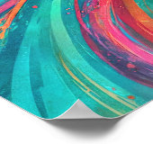 "Chromisca" - Fluid Enchantress Portrait Poster (Ecke)