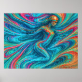 "Chromisca" - Fluid Enchantress Portrait Poster (Vorne)