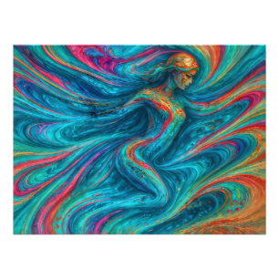 „Chromisca“ - Porträt der fließenden Zauberin Poster