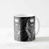 Chrommetallandroid Kaffeetasse (VorderseiteRechts)