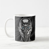 Chrommetallandroid Kaffeetasse (Links)