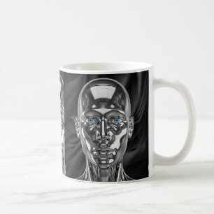 Chrommetallandroid Kaffeetasse