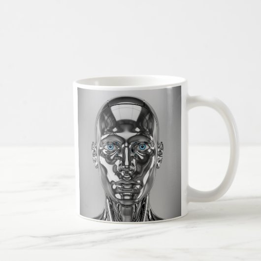 Chrommetallroboter Kaffeetasse (Rechts)
