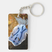 Chromodoris willani Rechteck (doppelseitiges) Schlüsselanhänger (Rückseite)