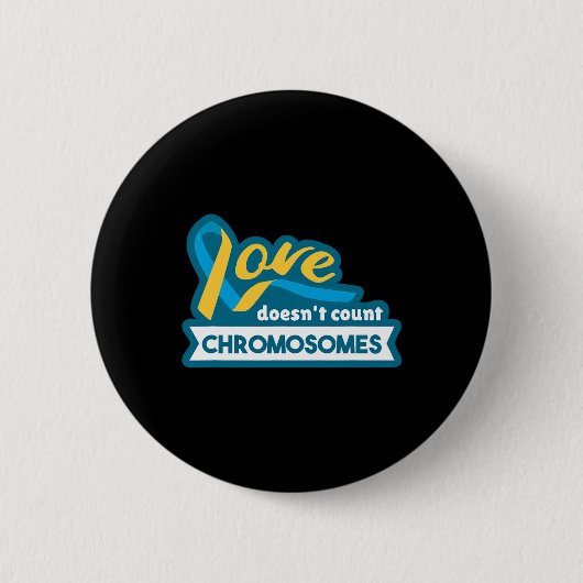 Chromosom World Down Syndrome Awareness Day Button (Vorderseite)