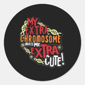 Chromosom World Down Syndrome Day Frauen Kinder Runder Aufkleber