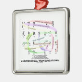 Chromosomale Versetzungen (Karyogram) Silbernes Ornament (Links)