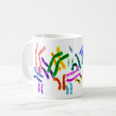 Chromosomen, DNA-Moleküle Kaffeetasse (Vorderseite Links)