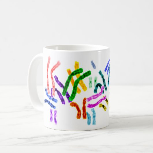 Chromosomen, DNA-Moleküle Kaffeetasse (Vorderseite Links)