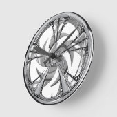 Chromrim Runde Wanduhr (Winkel)