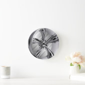 Chromrim Runde Wanduhr (Zuhause)