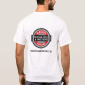 Chromrohr-u. Pinstripes-Radioshow-Logo-Shirt T-Shirt (Rückseite)
