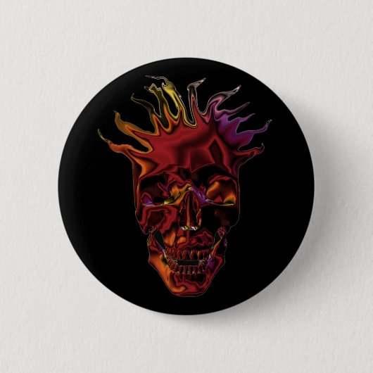 Chromschädel Button (Vorderseite)