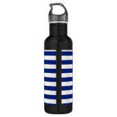 Chromsegeln auf nautischen Streifen Edelstahlflasche (Rückseite)