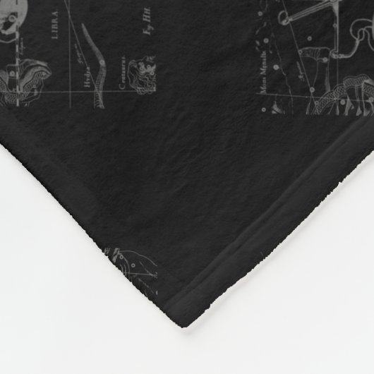 Chromstil Libra Zodiac Zeichen auf Hevelius Fleecedecke (Ecke)