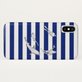 Chromtaucher und Haifische Silhouetten auf Streife Case-Mate iPhone Hülle (Rückseite (Horizontal))