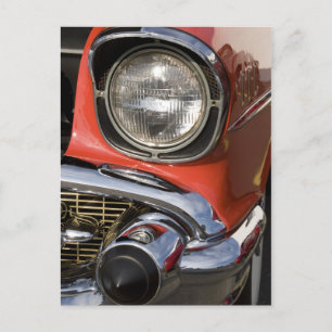 Chromteile für Oldtimer und Scheinwerfer Postkarte
