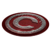 Chromtropf Glitter Buchstabe C Monogramm Schneidebrett (Ecke)