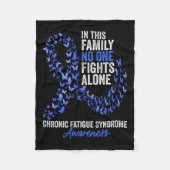 Chronic Fatigue Syndrome Awareness Month Blue Ribb Fleecedecke (Vorderseite)