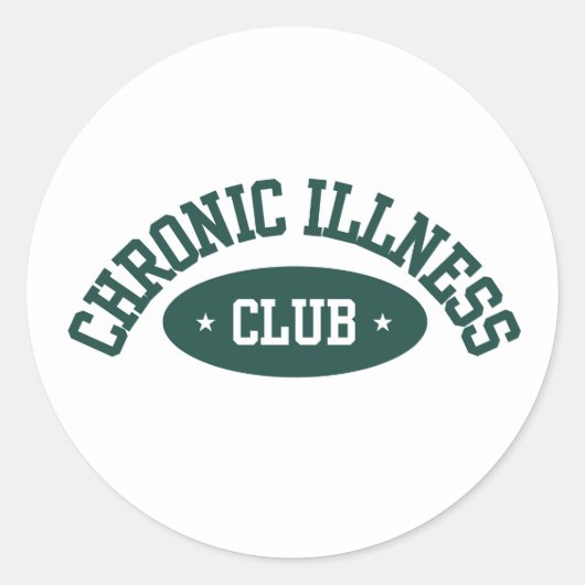 Chronic Illness Club Sticker, Disability Awareness Runder Aufkleber (Vorderseite)