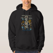 Chronic Illness Hanukkah Skeleton Messy Bun Fibro Hoodie (Vorderseite)