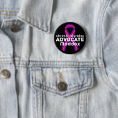 Chronic Migraine Advocate Black Button (Beispiel)