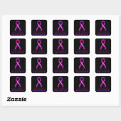 Chronic Migraine Advocate Black Square Sticker (Blatt)