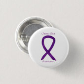 Chronic Pain Awareness Ribbon Custom Art Button (Vorne & Hinten)