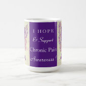 Chronic Pain Awareness Ribbon Engel Custom Tasse (Mittel)