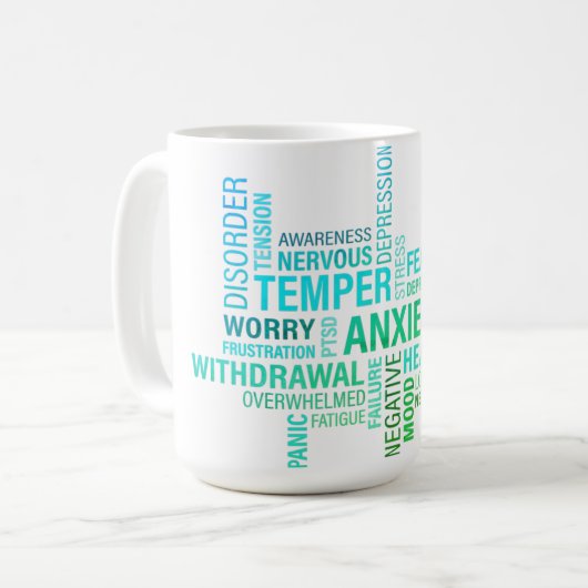 CHRONIC WORD CLOUD KAFFEETASSE (Vorderseite Links)