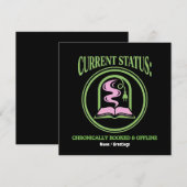 Chronically Booked & Offline Analog Reading Escape Einladung (Vorne/Hinten)