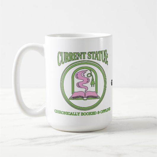 Chronically Booked & Offline Analog Reading Escape Kaffeetasse (Links)