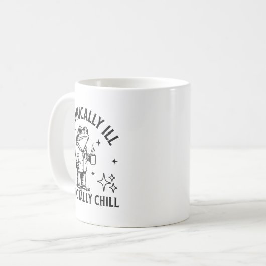 Chronically Ill Funny Frog Chronic Pain & Illn Kaffeetasse (Vorderseite Links)