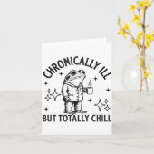 Chronically Ill Funny Frog Chronic Pain & Illn Karte (Gelbe Blume)
