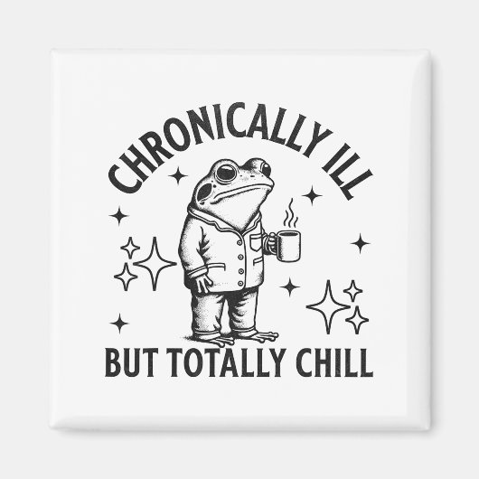 Chronically Ill Funny Frog Chronic Pain & Illn Magnet (Vorne)