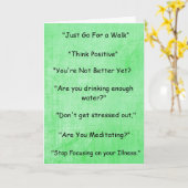 Chronisch Ill "Dinge, die ich sagen will", bekommt Karte (Gelbe Blume)