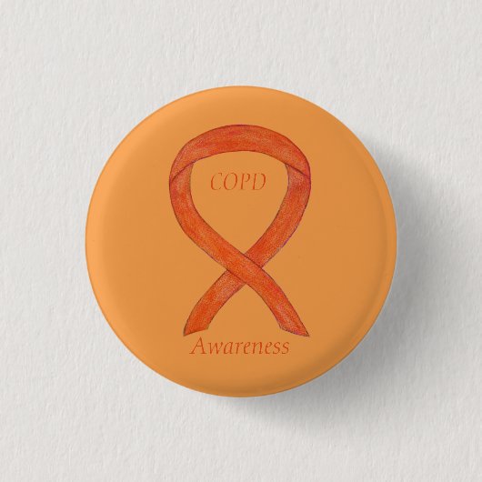 Chronisch obstruktive Lungenerkrankung Ribbon Butt Button (Vorderseite)