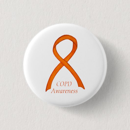 Chronisch obstruktive Lungenerkrankung Ribbon Butt Button (Vorderseite)