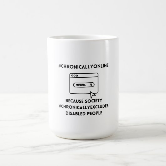 Chronisch online chronisch ausgeschlossen kaffeetasse (Mittel)