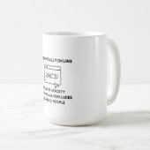 Chronisch online chronisch ausgeschlossen kaffeetasse (VorderseiteRechts)